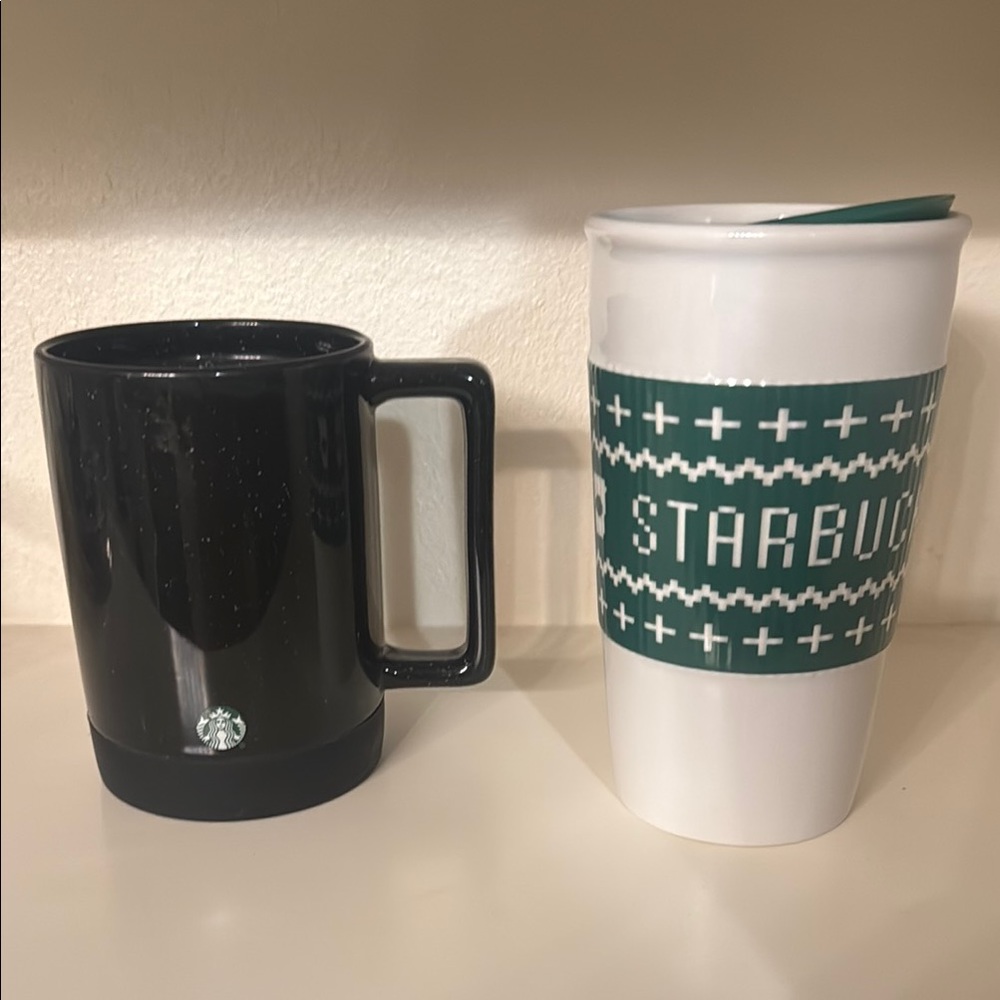 Starbucks Black and White Mugs Set